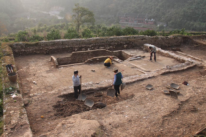 贵族生活区发掘现场
